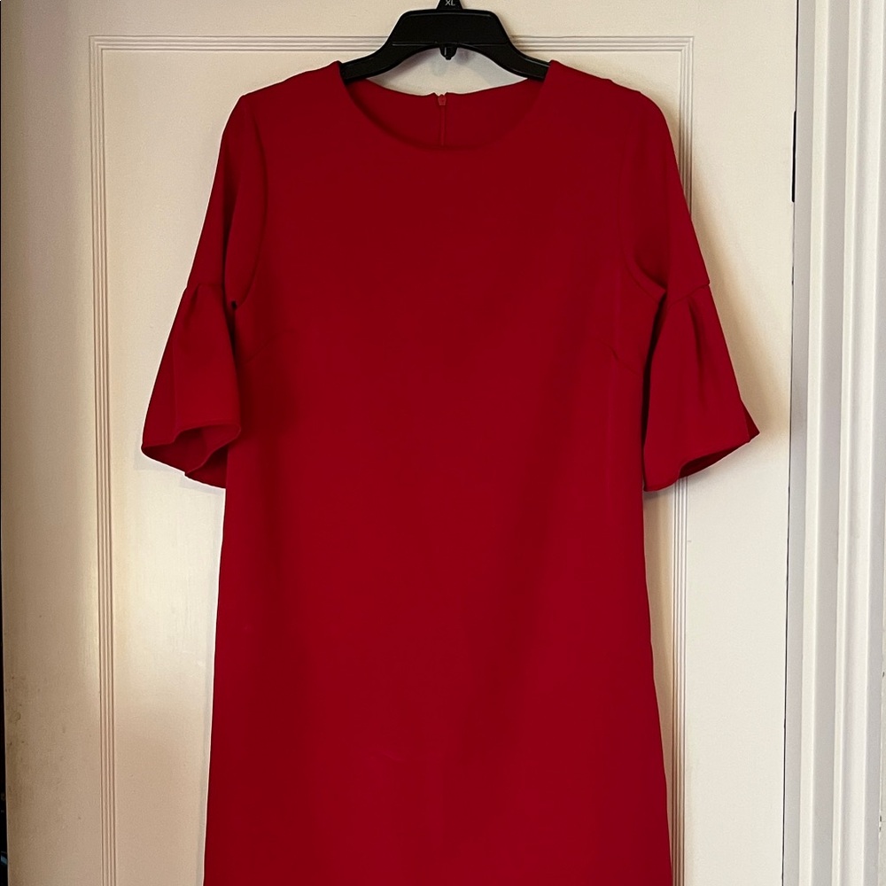 Chic Long Sleeve Red Dress